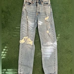 Abercrombie high rise straight leg jeans